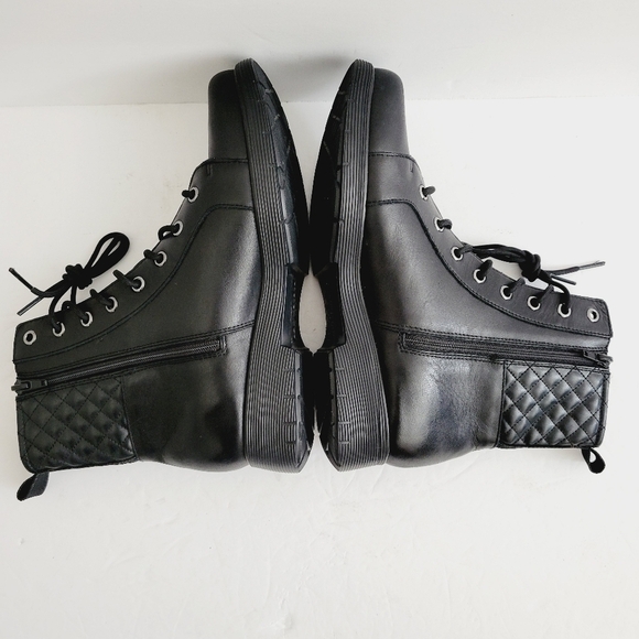 New Munro Womens Tessa Black Ankle Boots Combat ,Size 7,5 - Picture 5 of 7